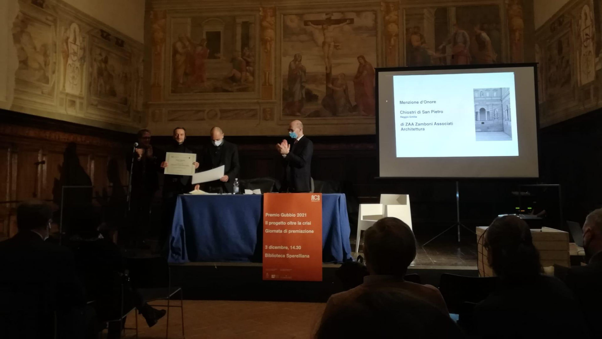Al restauro dei Chiostri di San Pietro la Menzione d’onore al prestigioso Premio Gubbio 2021